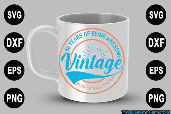 50 Years of Being Awesome Vintage 1978 Graphics