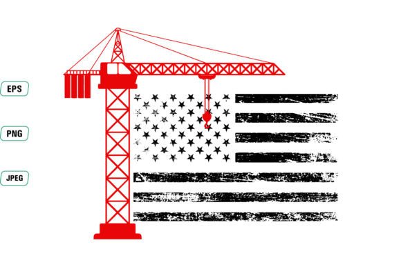 Crane Operator 4th of July Graphics & T-Shirt Designs