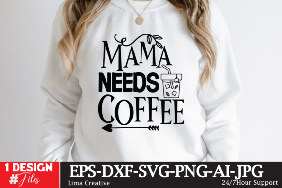 Mama Needs Coffee Design: Graphics for T-Shirt Designs